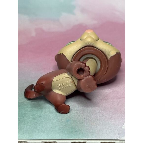 Authentic LPS Littlest Pet Shop #1026 Brown Cream White Ferret Green Dot Eyes - Picture 6 of 8